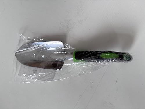 IDISON Garden Trowel & Hand Wide Shovel Pointed with Soft Rubberized Non-Slip Ergonomic Handle for Planting, Transplanting, Weeding, Moving and Smoothing Soil - Gardening Gift