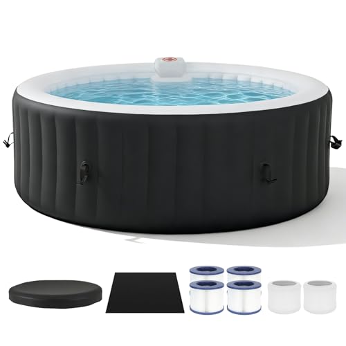 Aoxun Inflatable Hot Tub 208cm with 130 Air Jets