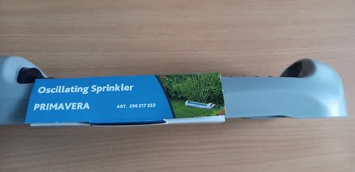 GRÜNTEK Primavera Oscillating Sprinkler – Up to 336 m² | 16 Nozzles for Even Irrigation | Adjustable Spray Width (21 m x 15 m) | Universal EU & US Connector