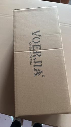 VOERJIA 16 Inch Brushless Cordless Chainsaw, Battery Chainsaw with 4 * 4000mAh Battery, 2200W Powerful Electric Chainsaws with Automatic Chain Lubricationr for Chopping logs and Cutting Trees