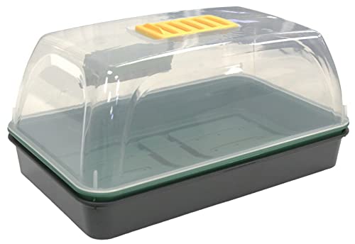 Rammento 38cm Medium Propagation Kit with Seed Tray & Dome Lid | Windowsill Greenhouse, Plastic Propagator for Plants | Indoor Gardening Set