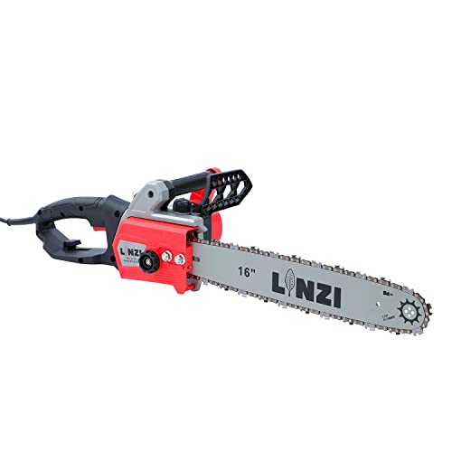LINZI 1300W Electric Chainsaw 16-Inch Corded