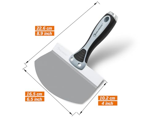 ROLLINGDOG Bucket Scoop - 6.5 inch Bucket Trowel for Drywall,Plaster,Stainless Steel Plaster Scoop,Idea for Clean Paint,Mortar,Putty,Plaster