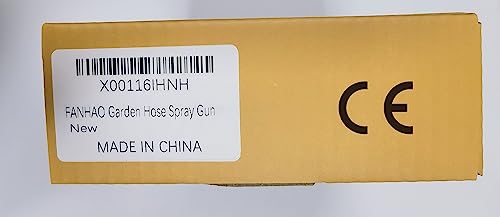 FANHAO Garden Hose Spray Gun with Adjustable Patterns, 100% Heavy Duty Metal Hose Pipe Spray Gun High Pressure Hose Nozzle for Lawn and Garden, Car & Pet Washing, Full Brass Nozzle - Non-Slip Grip