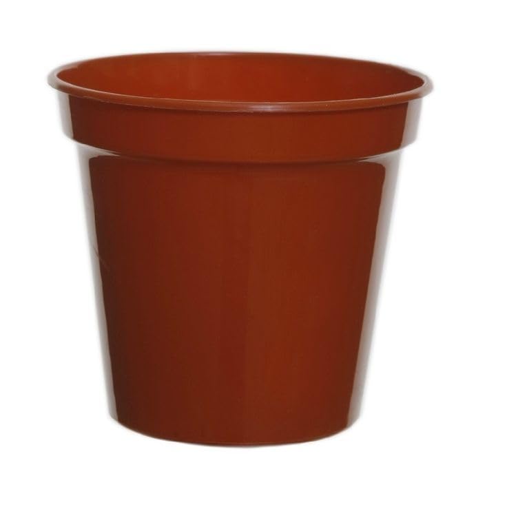 Monal 100% Recycled Plastic Plant Nursery Pots for Indoor Outdoor Garden Lightweight Planter Seed Starting Pot Flower Plant Container for Seedlings Cuttings Transplanting Terracotta (20cm / 8inch)