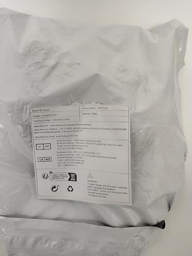 BTONGE Upgrade 5 Set Seed Trays with Grow Light for Plants, Propagator Trays with Heightened Lids, LED Full Spectrum Sunlike White Plant Lights, Germination Seedling Starter Kit-USB Powered