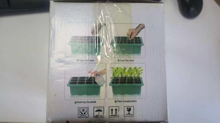 Fuuner Seed Trays,12 Pack 144 Cells Seedling Tray Kits, Garden Seed Propagator Set, Plant Germination Kit with Adjustable Humidity Dome and Base, for Greenhouse Grow Plant Seed, 12 Cells per Tray