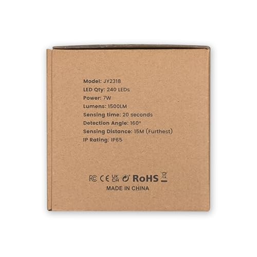 AIXPI Battery Powered Outdoor Security Lights, 240 LED Motion Sensor PIR, IP65 Waterproof Wireless Flood Lights for Garden Yard, Porch, Garage, 1 Pack