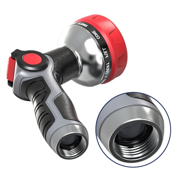 Hose Pipe Spray Gun 10 Adjustable Patterns Garden Hose Spray Gun Premium Hose Nozzle with Thumb Control Design Garden Hose Gun for Garden & Lawns