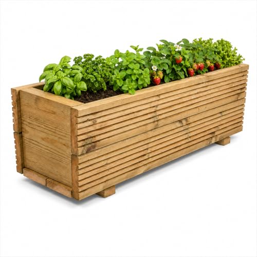Classic 3ft Wooden Garden Planter – Ready Built