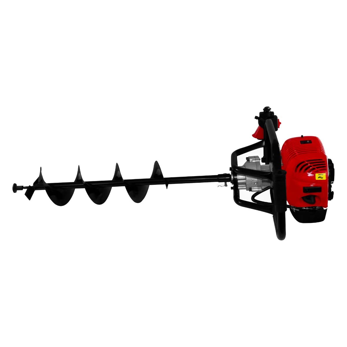Earth Auger Fence Post Hole Borer Ground 52cc Petrol Spiral Digger 3 Drill Bits Attachments 4 6 8 Inch Extension Pole 80cm 3HP 9000rpm 2 Stroke 1.2L 1.6kw Free Safety Accessories & Tool Kit