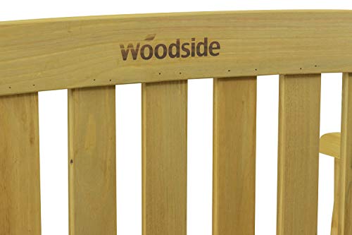 Woodside Outdoor Wooden 2 Seater Bench Garden Patio Furniture