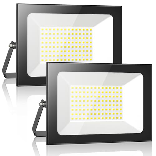 Sararoom 100W LED Floodlight Outdoor 2 Pack