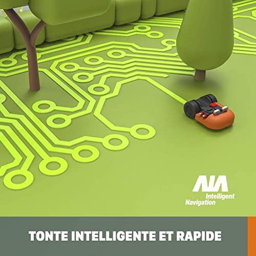 WORX - LANDROID - 1500 m² - Connected Robot Lawn Mower - WR153E (Easy Installation, Configurable, Autonomous, Remote Control via APP, Smart Mowing, Mowing in the Rain)