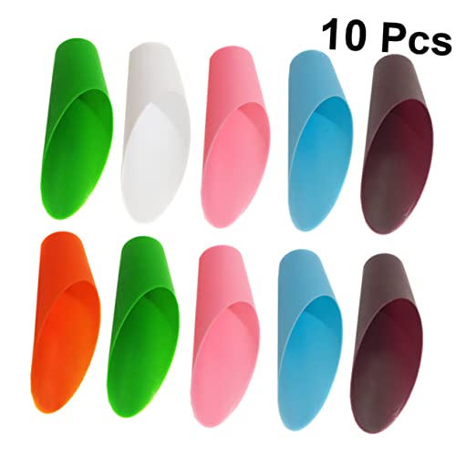 YARNOW 10pcs Miniature Plastic Garden Soil Scoop Trowel Small Garden Tools for Mulch Potting Seedling Transplanting Random Color