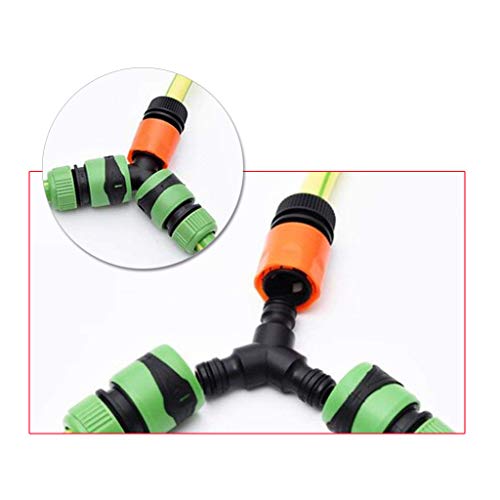 YAAVAAW 6 Pack Garden Hose Connector - Contains 4 Pack Hose End Connector & 2 Pack Y Male Hose Connector Splitter, Fitting for 1/2 inch (15mm) Hosepipe End Quick Connector & Shunt