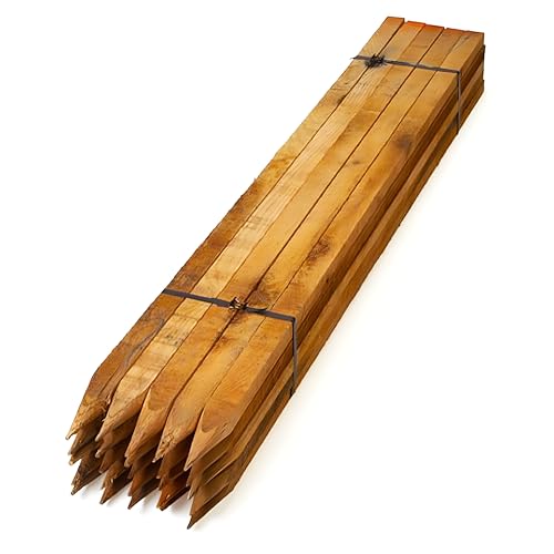 Homatz 1.5m Wooden Garden Stakes – Pack of 5