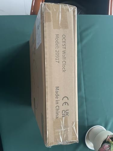 OCEST Heavy Duty Garden Clocks Outdoor Waterproof, 13inch Resin Large Wall Clock with Thermometer and Hygrometer Battery Operated Non Ticking Decorative for Patio Pool