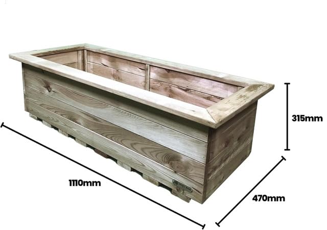 Simply Wood Signature Tanilised Trough Wooden Garden Planter – Extra Large Plus – Sale!!