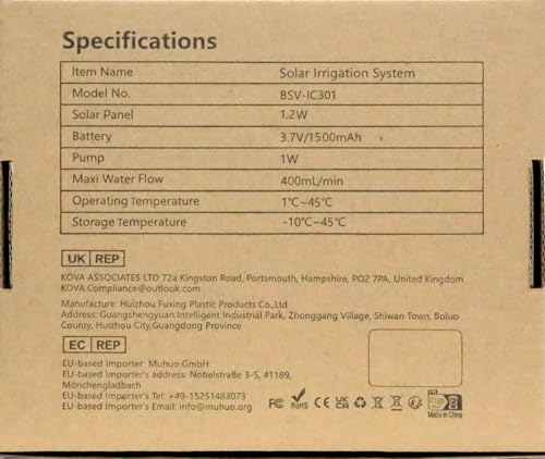 AnseTo Solar Irrigation System, 2024 Newest Flip Cover Irrigation System Kit Solar Drip Irrigation System with 9 Watering Programs and 10M Hose for Gardens,Courtyards,Balconies,Greenhouses ect