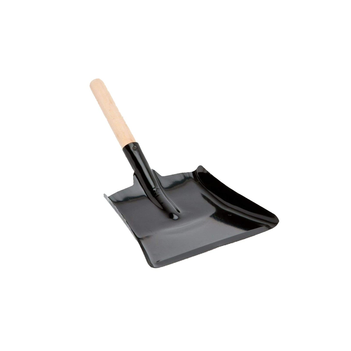 PNJB, Ash Shovel Muddy Hands Large Dustpan, Black Metal Steel Fireplace Coal Ash Shovel with Wooden Handle, Large Garden Dustpan Or Coal Scoop To Easily Collect Coal, Ashes(2 Pcs)