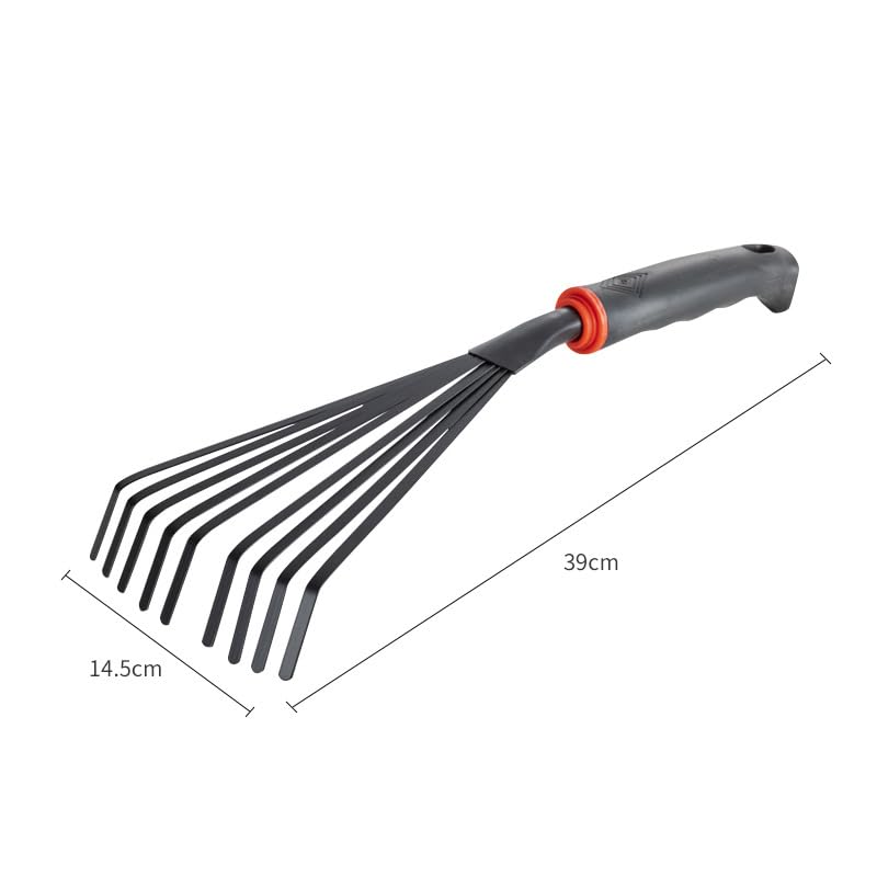 Gardening Hand Rake Leaf Rake Rakes Small Garden Rake - Heavy Duty Gardening Hand Tool with Hang Hole - Lawn and Yard Tools
