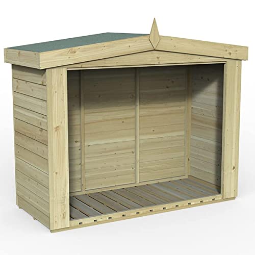 Forest Garden Overlap Apex Log Store 2m x 0.8m
