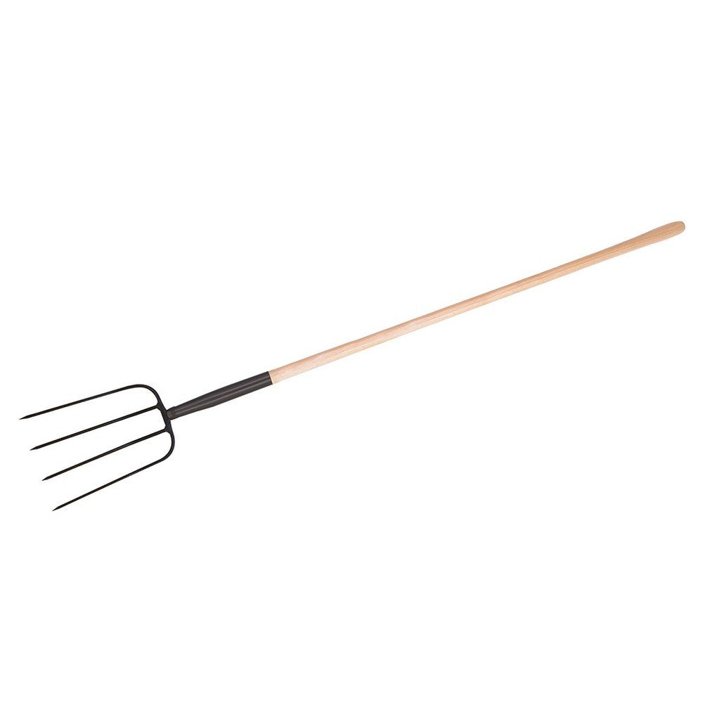 Silverline GT20 Muck Fork Long Handle 1500 mm,Black / Wood