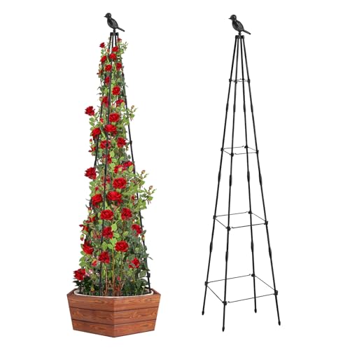 MYMULIKE 165cm Garden Obelisk Trellis for Climbing Plants