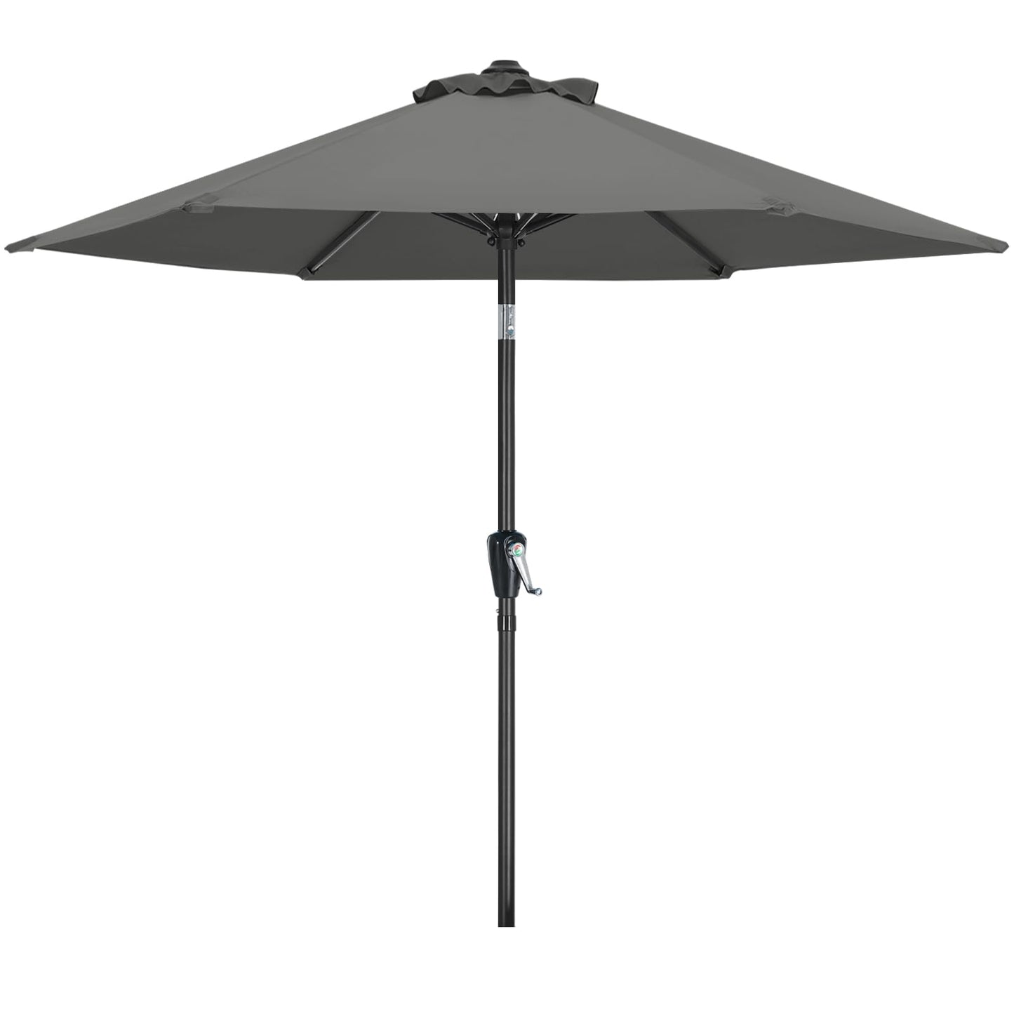 MasterCanopy Patio Umbrella for Outdoor Market Table -8 Ribs(2.7M,Dark Grey)