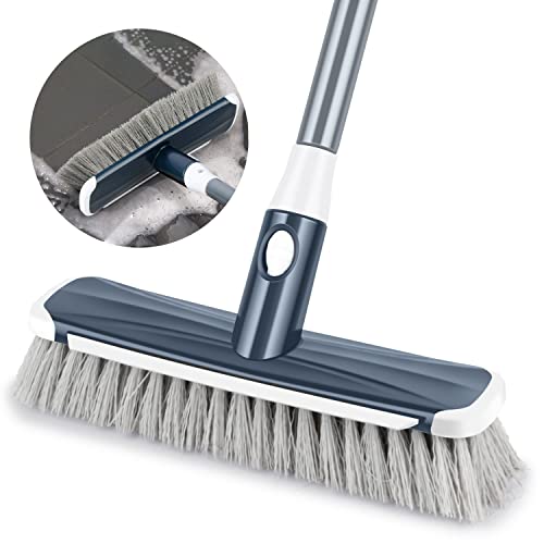 2-in-1 Floor Scrub Brush with Adjustable Long Handle