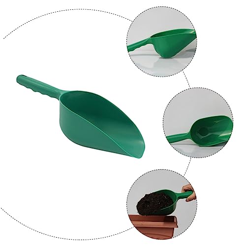 Milisten 2pcs Dirt Spoon Bulb Edger Sift Plant Clips Planting Plant Soil Scoop Tamper Digger Rake Scraper Gardening Tools Scoop Dirt Artifact Mulch Digging Pot Pet Grass Green Plastic