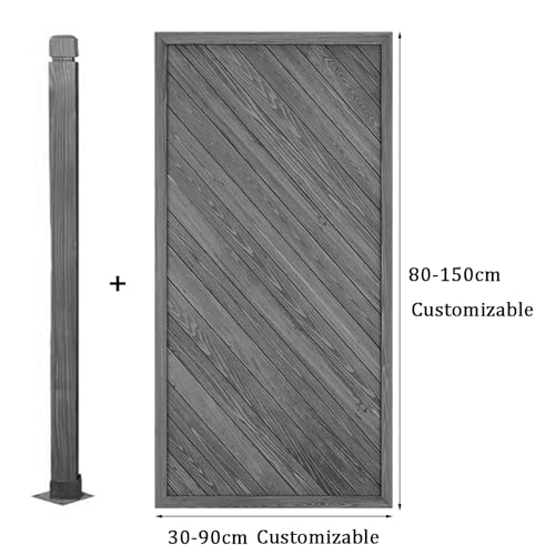 Handcrafted Rustic Wooden Freestanding Garden Gate for Outdoor Courtyard Decoration 90x100cm