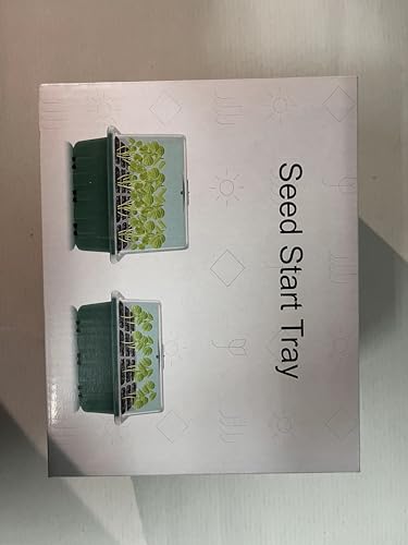 BTONGE Upgrade 5 Set Seed Trays with Grow Light for Plants, Propagator Trays with Heightened Lids, LED Full Spectrum Sunlike White Plant Lights, Germination Seedling Starter Kit-USB Powered