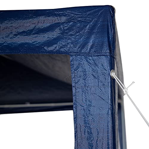 BIRCHTREE 3x3m Garden Steel Tube PE Gazebo With 4 Pieces Sidewalls Zippers 2 Windows Canopy Patio New Party Camping Wedding Tent Shade Waterproof Outdoor Marquee Awning Blue