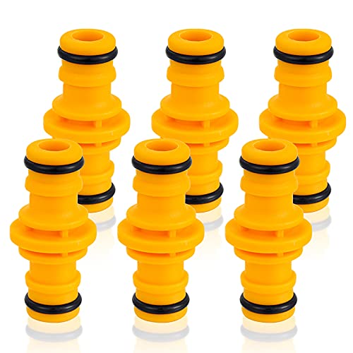 6 Pcs Double Male Hose Connectors, Double Male Hose End Connector Hose Pipe Connectors for Garden