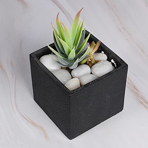 Hisredsun 2.1lb White Polished Stones 3-5cm Natural River Pebbles Gravel for Aquarium, Flowerpot, Landscaping, Vase Fillers and Garden Decoration