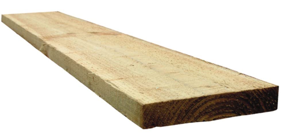 Wooden Gravel Board Treated Timber 150mm x 22mm (6x1 Inch) 2.4m Long Pack of 6