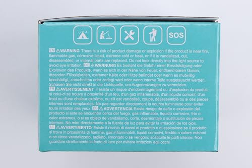 Blukar Camping Lantern, LED Outdoor Lights, Tent Lamp Battery Powered, Water Resistant 3 Modes Emergency Lamp for Outdoor Activities, Emergency, Fishing, Hiking etc. - 3 AA Batteries Included