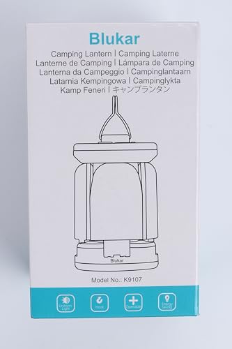 Blukar Camping Lantern Rechargeable, Camping Lights Lamp - 7 Light Modes 60 LED Ultra Bright LED Tent Lamp 10- Hrs Battery Life for Outdoor, Emergency, Fishing, Hiking etc.