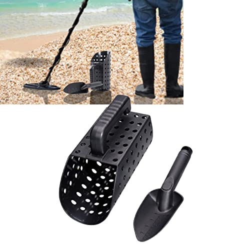 Metal Detector Sand Scoop ABS Plastic Sand Scoop and Trowel for Treasure, Metal Detector Beach Sand Scoop Portable Ergonomically Sand Scoop and Trowel, Scoop Capacity: 1/2 Gallon