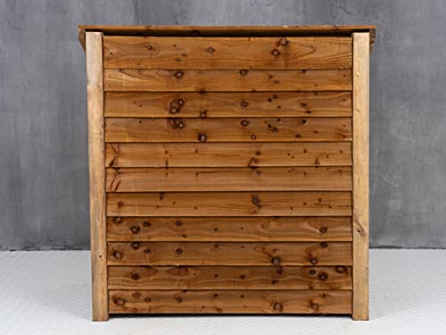 Wooden Log Store (1 cubic meter capacity) (W-119cm, H-118cm, D-71cm) (Brown)