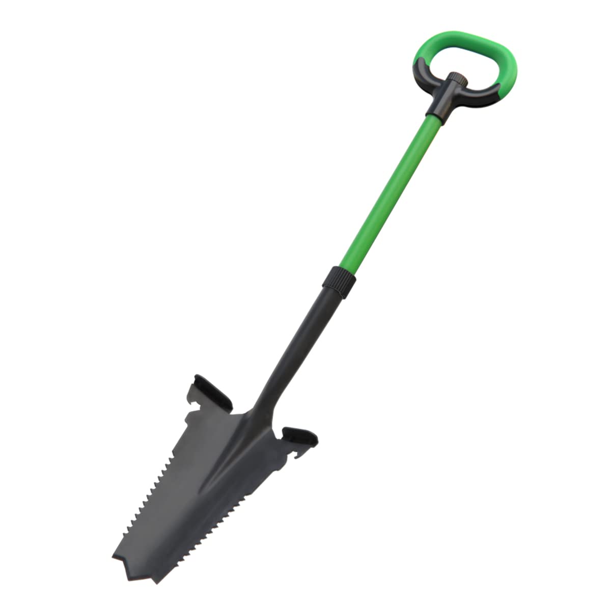 JML Rayzer Shovel Spade - Garden Tools for Root Cutting and Sawing in One with Serrated Saw Teeth and Durable Carbon Steel Head for Hard Ground - Saw Through Thick Branches and Clear Scrub