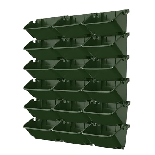 XQZMD Self Watering Wall Planting Pot, Outdoor Hanging Planter Bags with 18 Pots, Vertical Living Green Wall, Pocket Planter Hanging Wall-mounted Holder for Indoor Outdoor