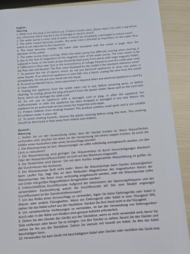 40W Aquarium Submersible Pump 3000 L/H - Ultra-Quiet with Filter and 3 Nozzles 19mm/22mm/25mm, Max Delivery Head 2.8m for Pond Fountain Aquarium Rock Garden