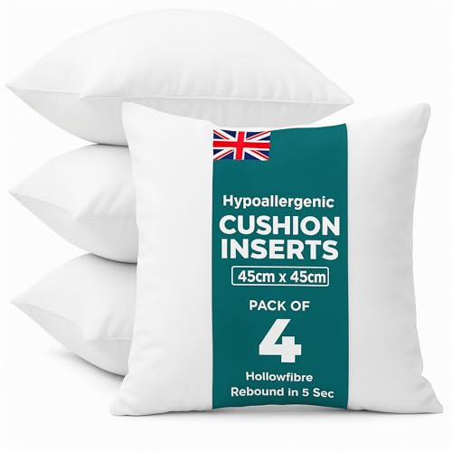 C Stores 45cm Square Cushion Inserts Pack of 4