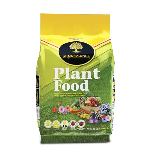 Renaissance Organic Plant Food - All Purpose Fertilizer for Outdoor & Indoor Gardening - Fertiliser Booster for Houseplants, Vegetables, Fruit Trees, Industrial Crops, Legumes | 3.62 kg Bag
