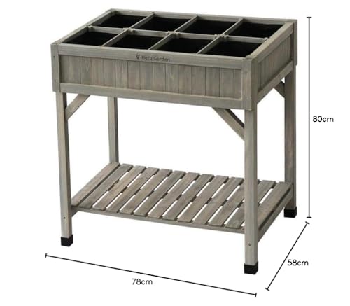 VegTrug 8 Pocket herb Planter Grey