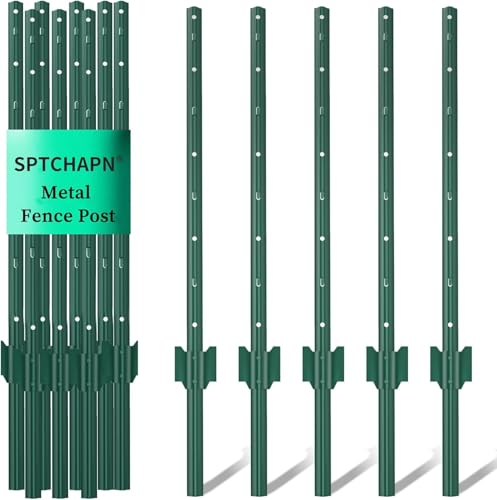 Sptchapn 91cm Metal Fence Posts | Pack of 5