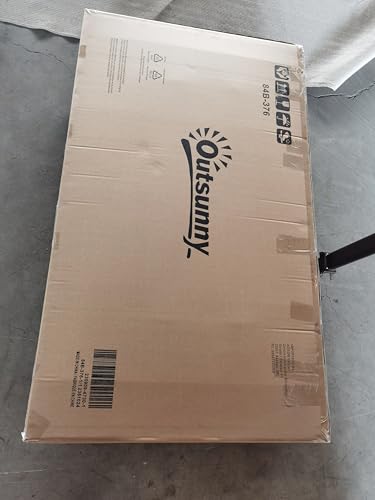 Outsunny Garden Dining Table Glass Top Metal Frame with Parasol Hole Outdoor Balcony Grey 140L x 80Wcm